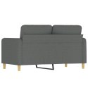 SOFA 2-OSOBOWA CIEMNOSZARA 120CM TAPICEROWANA TKANINĄ