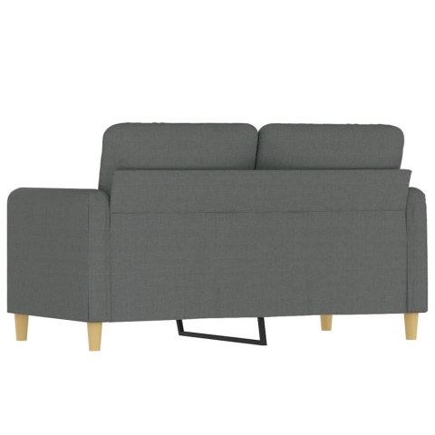 SOFA 2-OSOBOWA CIEMNOSZARA 120CM TAPICEROWANA TKANINĄ