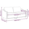 SOFA 2-OSOBOWA CZARNA 140CM TAPICEROWANA TKANINĄ