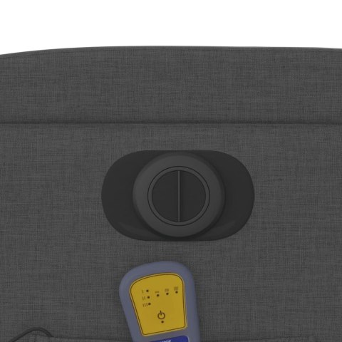 PODNOSZONY FOTEL MASUJĄCY ELEKTRYCZNY ROZKŁADANY CIEMNOSZARY