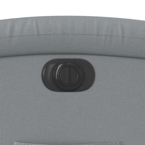 PODNOSZONY FOTEL MASUJĄCY ELEKTRYCZNY ROZKŁADANY JASNOSZARY