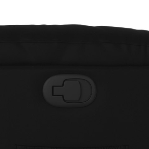 FOTEL ROZKŁADANY CZARNY SZTUCZNA SKÓRA