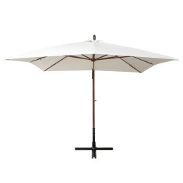 PARASOL OGRODOWY WISZĄCY 300X 300CM DREWNIANY BIAŁY