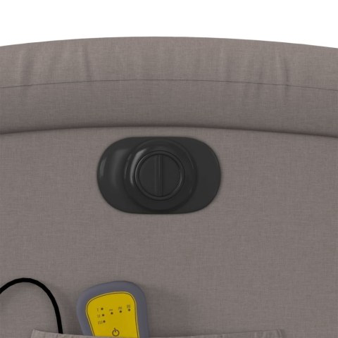 PODNOSZONY FOTEL MASUJĄCY ELEKTRYCZNY ROZKŁADANY KOLOR TAUPE