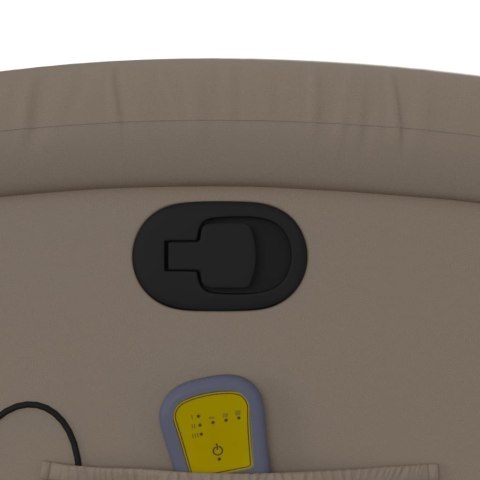 PODNOSZONY FOTEL MASUJĄCY ROZKŁADANY CAPPUCCINO EKOSKÓRA