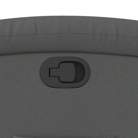 PODNOSZONY FOTEL ROZKŁADANY CIEMNOSZARY OBITY TKANINĄ