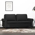2-OSOBOWA SOFA CZARNA 140CM SZTUCZNA SKÓRA