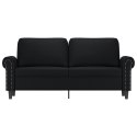 2-OSOBOWA SOFA CZARNA 140CM SZTUCZNA SKÓRA