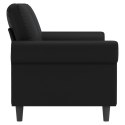 2-OSOBOWA SOFA CZARNA 140CM SZTUCZNA SKÓRA