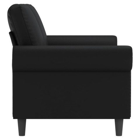 2-OSOBOWA SOFA CZARNA 140CM SZTUCZNA SKÓRA