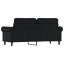 2-OSOBOWA SOFA CZARNA 140CM SZTUCZNA SKÓRA