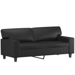 2-OSOBOWA SOFA CZARNA 140CM SZTUCZNA SKÓRA