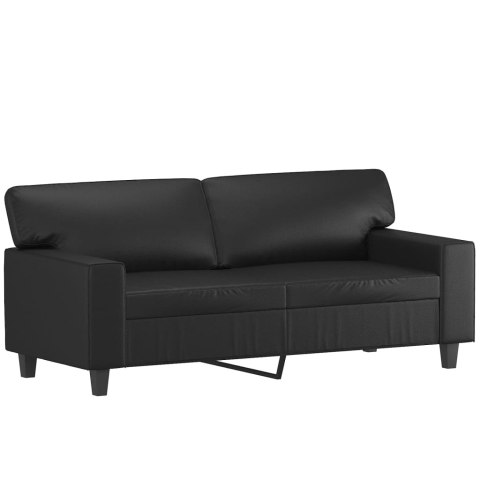 2-OSOBOWA SOFA CZARNA 140CM SZTUCZNA SKÓRA