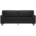 2-OSOBOWA SOFA CZARNA 140CM SZTUCZNA SKÓRA