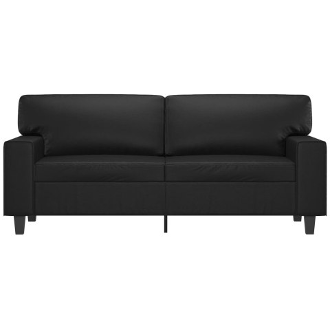 2-OSOBOWA SOFA CZARNA 140CM SZTUCZNA SKÓRA
