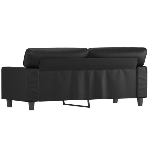 2-OSOBOWA SOFA CZARNA 140CM SZTUCZNA SKÓRA