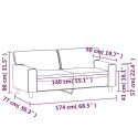 2-OSOBOWA SOFA CZARNA 140CM SZTUCZNA SKÓRA