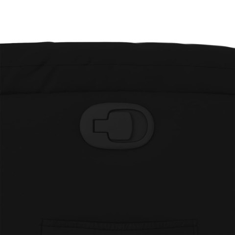 PODNOSZONY FOTEL ROZKŁADANY CZARNY OBITY SZTUCZNĄ SKÓRĄ