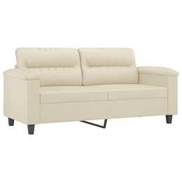 2-OSOBOWA SOFA KREMOWY 140CM SZTUCZNA SKÓRA