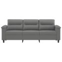3-OSOBOWA SOFA CIEMNOSZARY 180CM TAPICEROWANA MIKROFIBRĄ