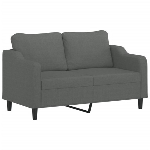 2-OSOBOWA SOFA Z PODUSZKAMI CIEMNOSZARA 140CM TKANINA
