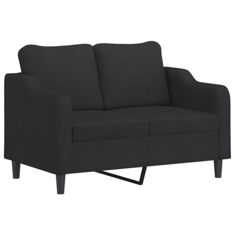 2-OSOBOWA SOFA Z PODUSZKAMI CZARNA 120CM TKANINA