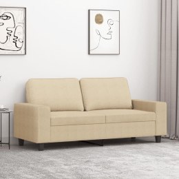 2-OSOBOWA SOFA KREMOWA 140CM TAPICEROWANA TKANINĄ