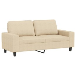 2-OSOBOWA SOFA KREMOWA 140CM TAPICEROWANA TKANINĄ