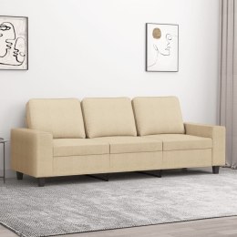 3-OSOBOWA SOFA KREMOWA 180CM TAPICEROWANA TKANINĄ