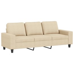 3-OSOBOWA SOFA KREMOWA 180CM TAPICEROWANA TKANINĄ