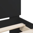 RAMA ŁÓŻKA Z WEZGŁOWIEM I LED CZARNA 200X200CM