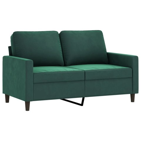 SOFA 2-OSOBOWA CIEMNOZIELONA 120CM TAPICEROWANA AKSAMITEM