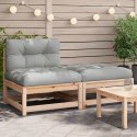 OGRODOWA SOFA BEZ PODŁOKIETNIKÓW Z PODUSZKAMI I PODNÓŻKIEM