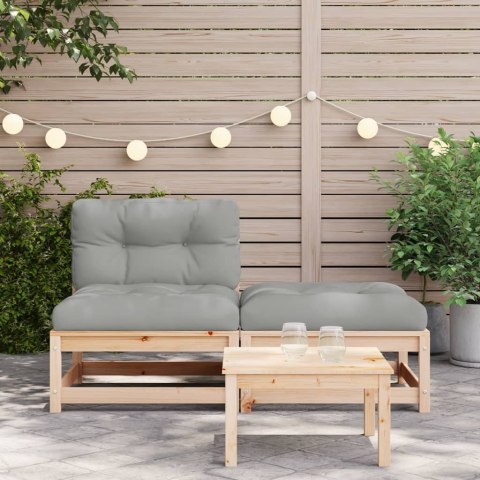 OGRODOWA SOFA BEZ PODŁOKIETNIKÓW Z PODUSZKAMI I PODNÓŻKIEM