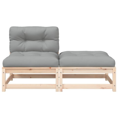 OGRODOWA SOFA BEZ PODŁOKIETNIKÓW Z PODUSZKAMI I PODNÓŻKIEM