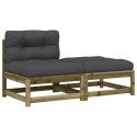 OGRODOWA SOFA BEZ PODŁOKIETNIKÓW Z PODUSZKAMI I PODNÓŻKIEM