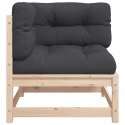 OGRODOWE SIEDZISKO NAROŻNE Z PODUSZKAMI LITE DREWNO SOSNOWE