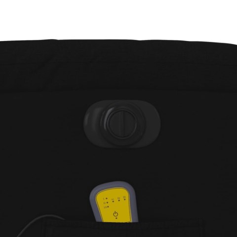 ROZKŁADANY FOTEL MASUJĄCY ELEKTRYCZNY CZARNY TKANINA