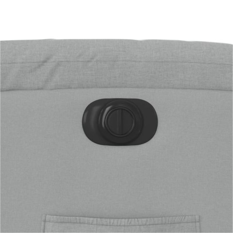 ELEKTRYCZNY FOTEL ROZKŁADANY JASNOSZARY OBITY TKANINĄ