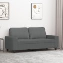 SOFA 2-OSOBOWA CIEMNOSZARA 140CM TAPICEROWANA TKANINĄ