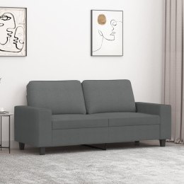 SOFA 2-OSOBOWA CIEMNOSZARA 140CM TAPICEROWANA TKANINĄ