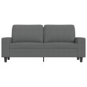 SOFA 2-OSOBOWA CIEMNOSZARA 140CM TAPICEROWANA TKANINĄ