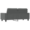 SOFA 2-OSOBOWA CIEMNOSZARA 140CM TAPICEROWANA TKANINĄ