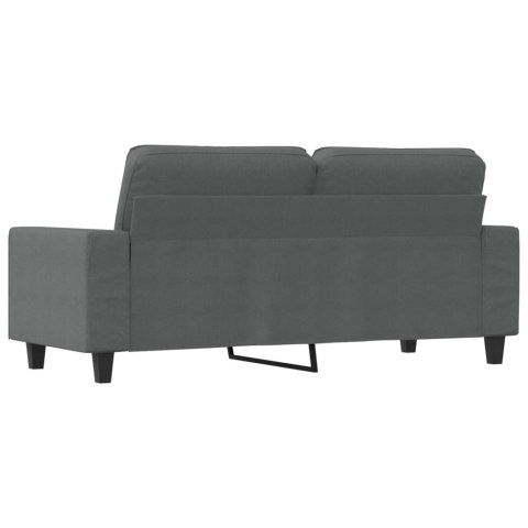 SOFA 2-OSOBOWA CIEMNOSZARA 140CM TAPICEROWANA TKANINĄ