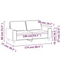 SOFA 2-OSOBOWA CIEMNOSZARA 140CM TAPICEROWANA TKANINĄ