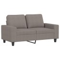 SOFA 2-OSOBOWA KOLOR TAUPE 120CM TAPICEROWANA TKANINĄ