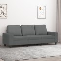 SOFA 3-OSOBOWA CIEMNOSZARA 180CM TAPICEROWANA TKANINĄ
