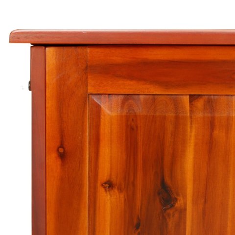 SKRZYNIA Z POKRYWĄ BRĄZOWA LITE DREWNO AKACJOWE