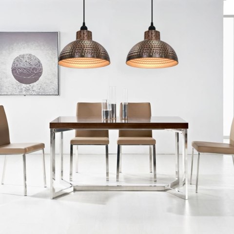 LAMPY SUFITOWE 2 SZT. PÓŁKULISTE KOLOR MIEDZI