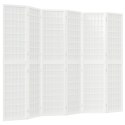 SKŁADANY PARAWAN 6-PANELOWY STYL JAPOŃSKI 240X170CM BIAŁY